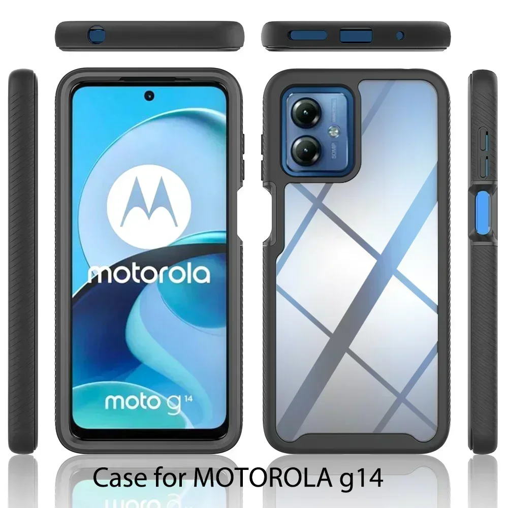 For Motorola Moto G14 G53 G23 G13 G82 G62 G52 G42 G32 G22 E20 E13 G60S G31 51 71 50  Case Hard HD Transparent Protect Back Cover