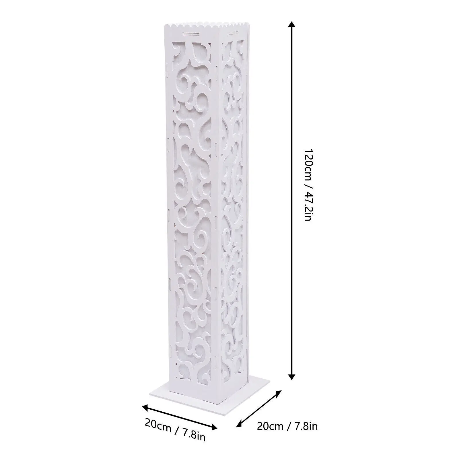 8Pcs LED White Flower Column Pillars - Elegant Wedding Decoration Set