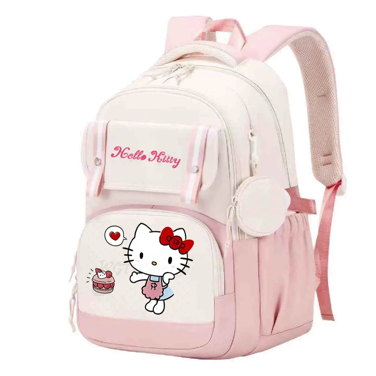 

Cartoon Hello Kitty Backpack Women Girls Large Capacity Schoolbags Children Teeneger Hello Kitty Bags Gifts Causal Student Bags