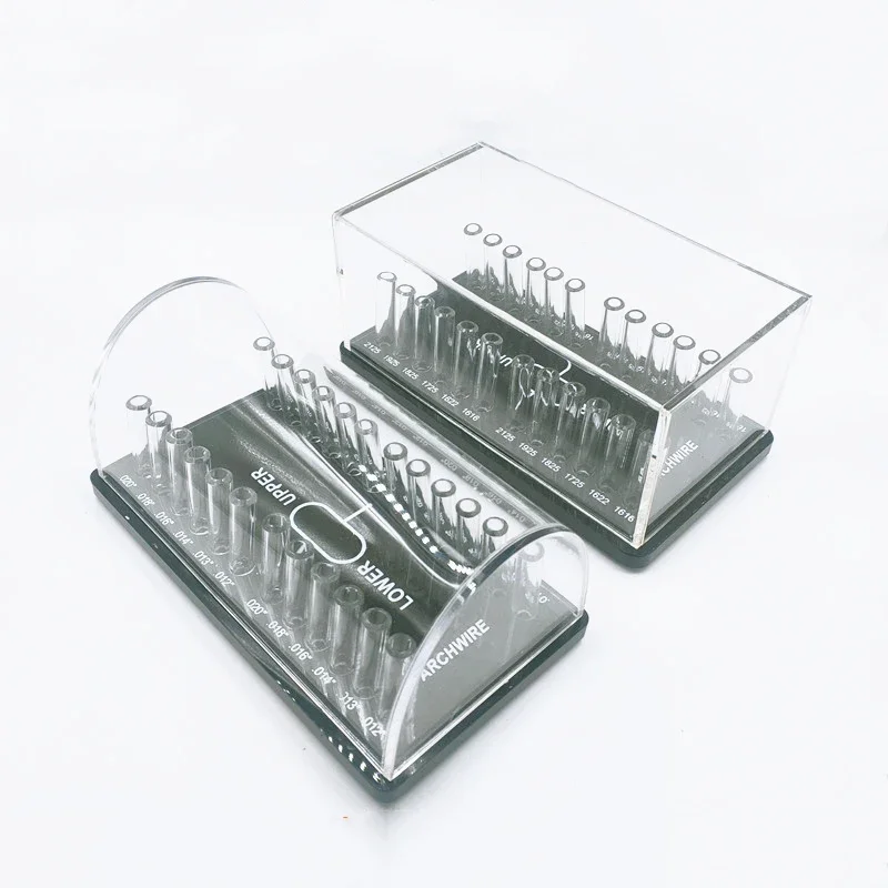 Dental Bow Wire Placement Box - Round Transparent Sorting Facility - Dust-Shielding Orthodontic Materials Arch Classification