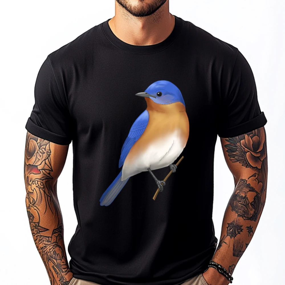 

Eastern Bluebird Bird Lover Black Shirt Graphic Tees Men's Shirts New Years Eve Oversized T Shirt Men T Shirt Man Funny