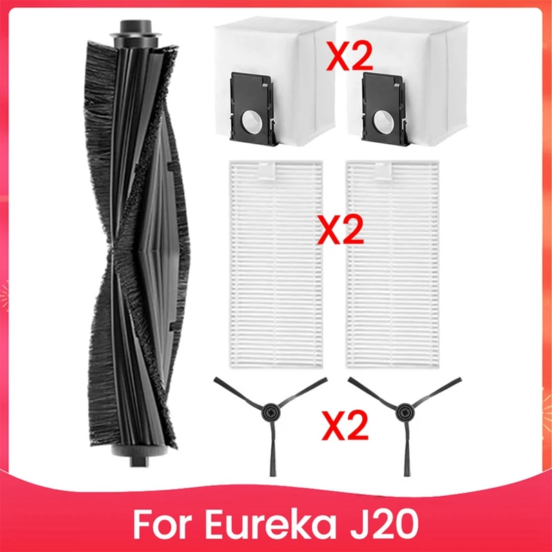 

Vacuum Replacement Parts For Eureka J20 Robot Vacuum Cleaner Parts Main Side Brush Hepa Filters Dust Bags