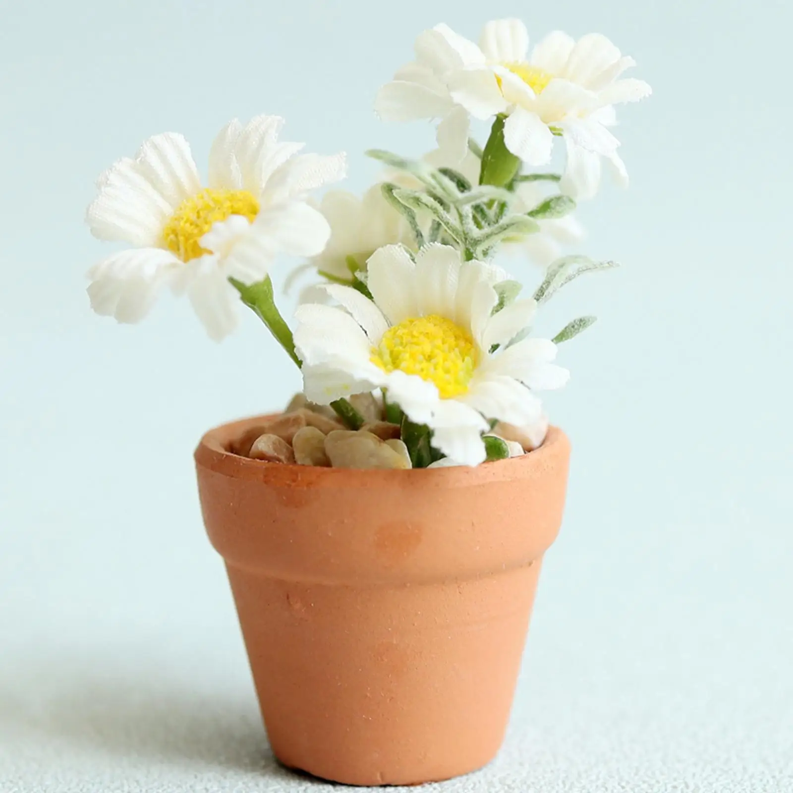 5x 1:6 escala casa de bonecas em vaso flores cena fada jardim sala micro paisagem móveis mini bonsai artificial modelo ornamentos