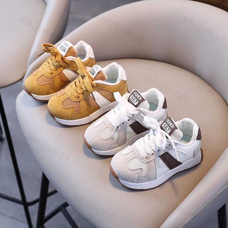 

Детская спортивная обувь, осень 2024, теплая дышащая уличная хлопковая обувь, модная нескользящая повседневная обувь для мальчиков и девочек, детские кроссовки