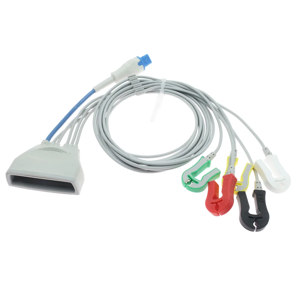 compatible with Phillipps/Sage ECG Telemetry Leadwire, 5-lead Grabber IEC ECG Leadwire cable For patient use