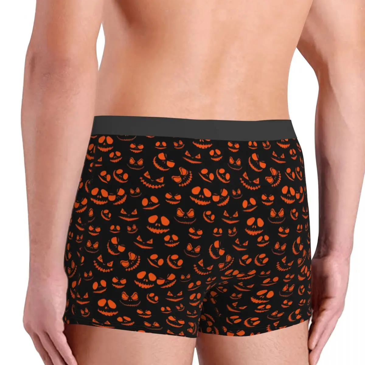 Custom Funny Spooky Monster Eyes Halloween Party Hollow Boxers Shorts Panties Men\'s Underpants Comfortable Briefs Underwear