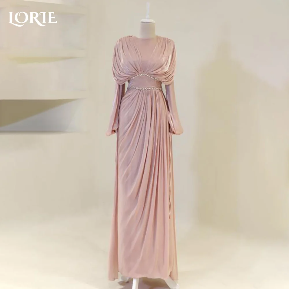 

LORIE Shiny Satin Mermaid Evening Dress High Collar Ruffle Bobycon Prom Dress Sexy Pleats Party Gown Customized Brithdays Dress