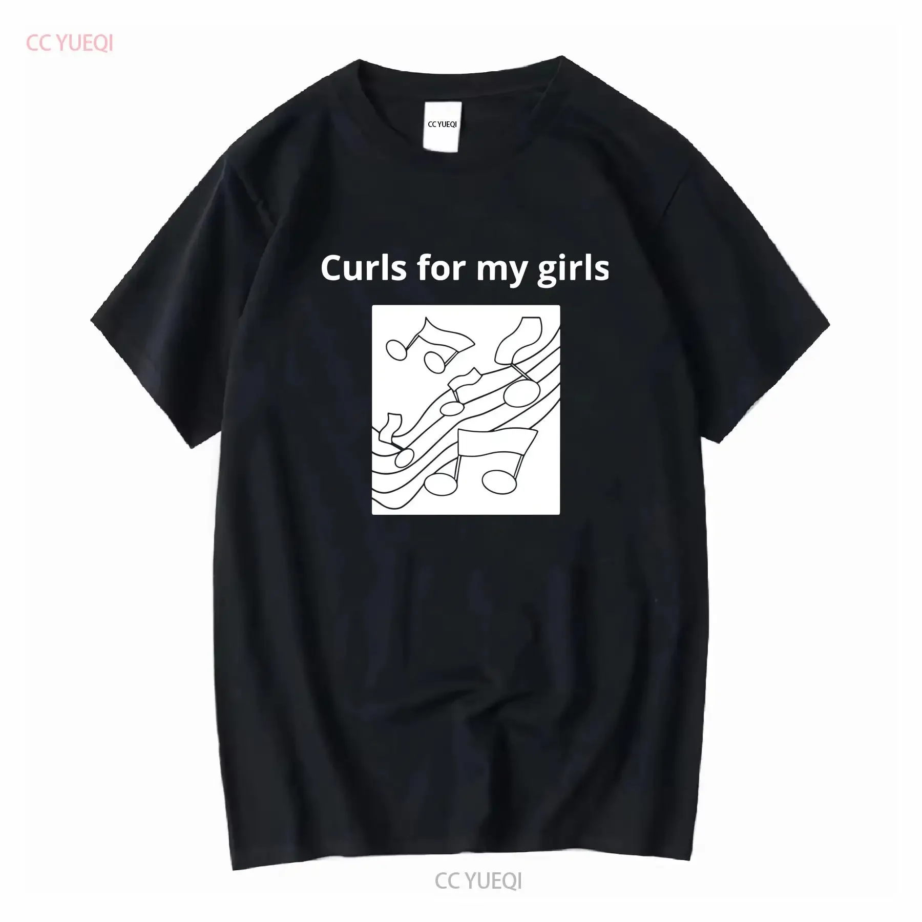 Curls for my girls T-Shirt im Vintage-Stil, gewaschen, weich, mit Grafikdruck, Unisex, Herren, dehnbar, atmungsaktiv, Designerkleidung, Oberteil für den Alltag