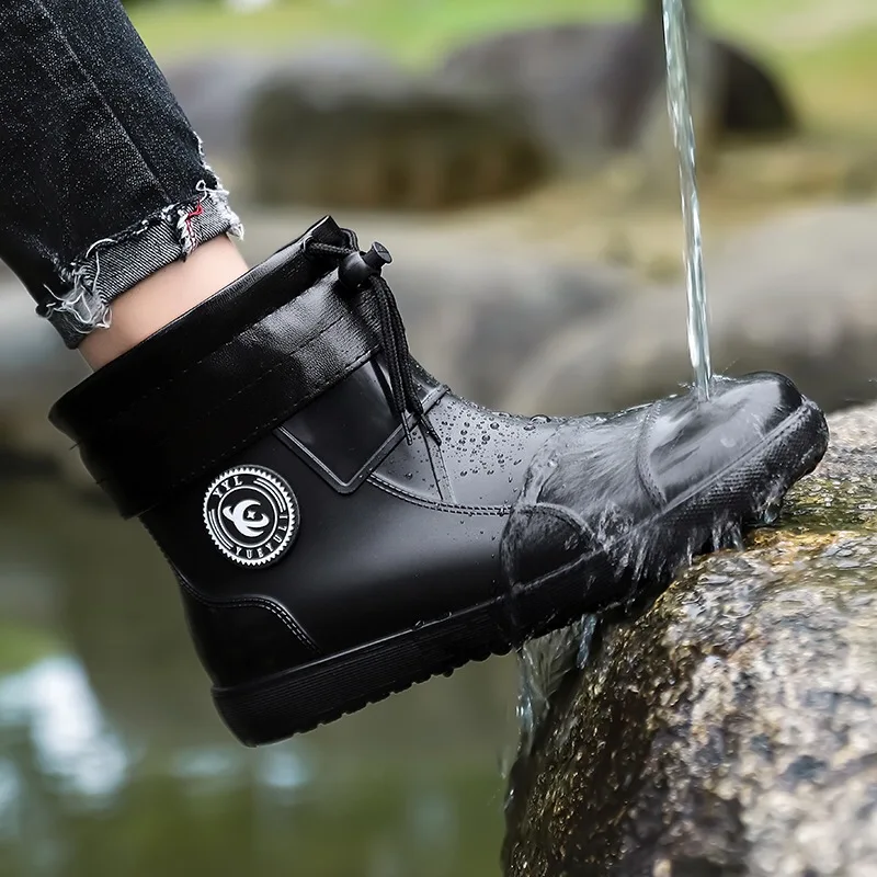 

Утолщенные износостойкие резиновые сапоги с подошвой из бычьего сухожилия, высокие, кислото- и щелочестойкие, противоскользящие, водонепроницаемые, для мойки автомобилей