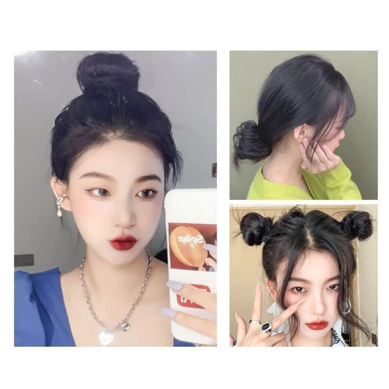 Maruki Head Hair Accessories Straight Hair Bun Women's Low Ball Head Wig Ring Natural Fluffy Bun Light And Compact Donut