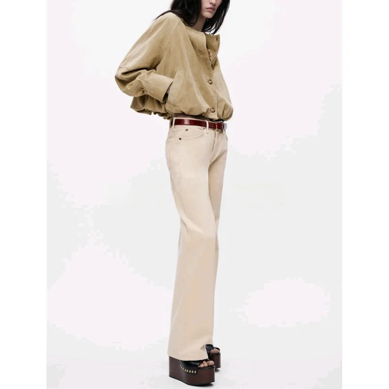Autunno Donna Orlo a palloncino rotondo Ne Long Sve Ecopelle Jaet Capispalla Poliestere Nylon Fibra cosite Commute Sle L...