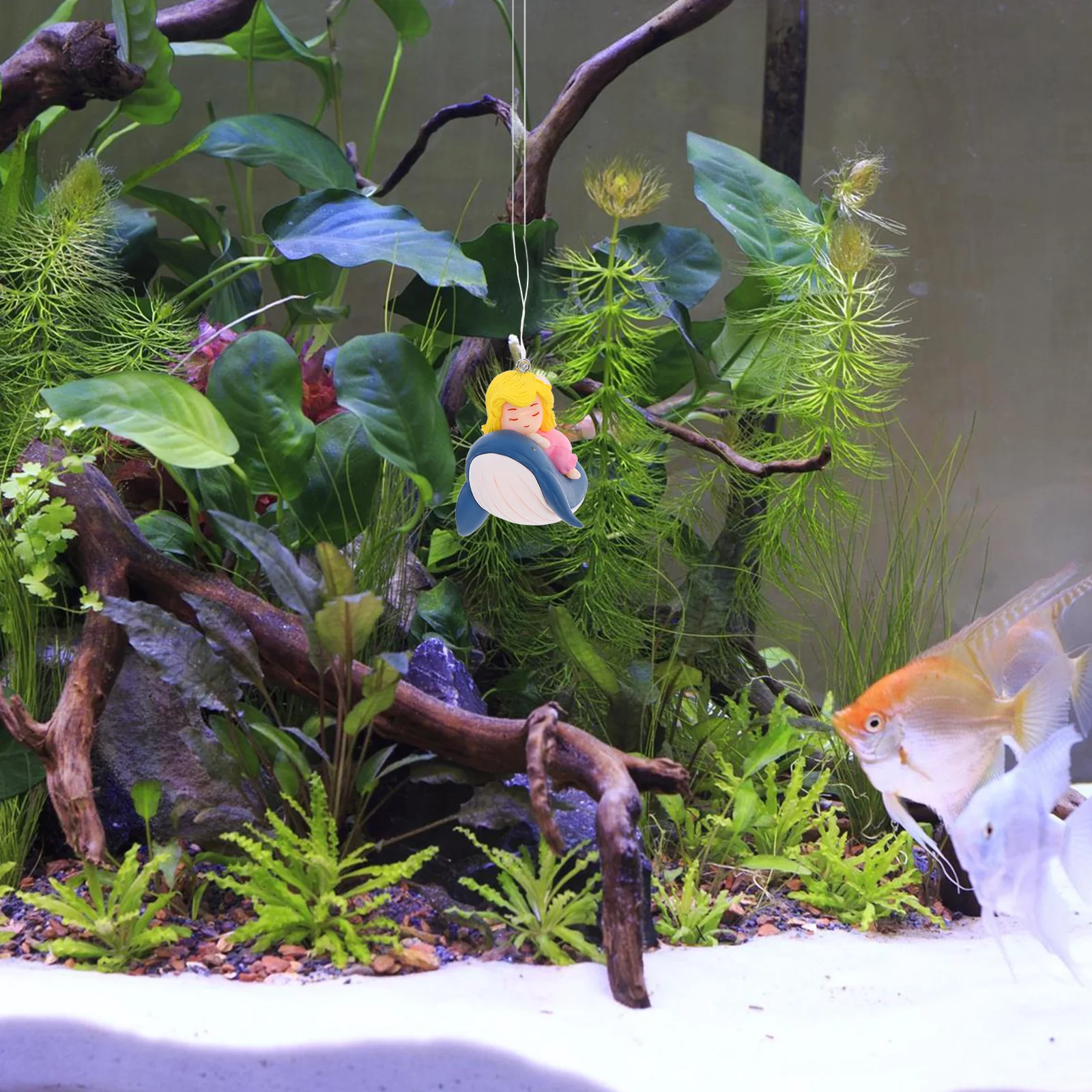 

1 Set Fish Float Decor Resin Craft Cartoon Ornament Aquarium Floating Decoration Adorable Design Easy Install Durable Aquarium