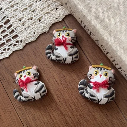 

Handmade Leopard Cat Brooch Hair Pin DIY Accessory for Children Shoes Socks Bag Hat Clothes Decoration Cute Gift High Quality