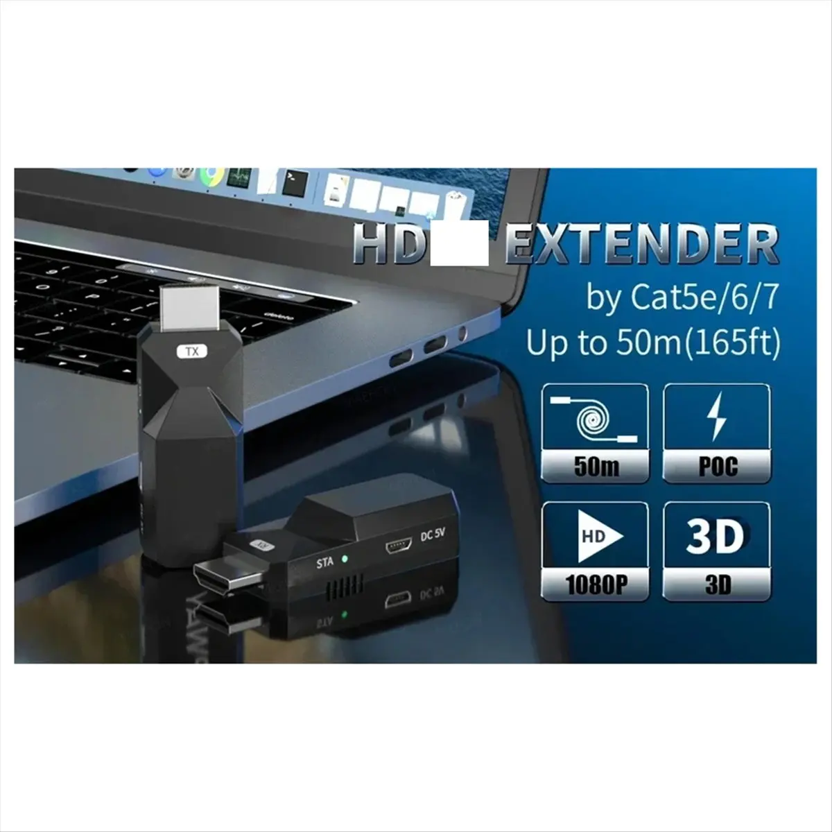 A85P 50M 1080P 60Hz HDMI-Compatible Video Audio Transmitter Receiver Extender Display Adapter