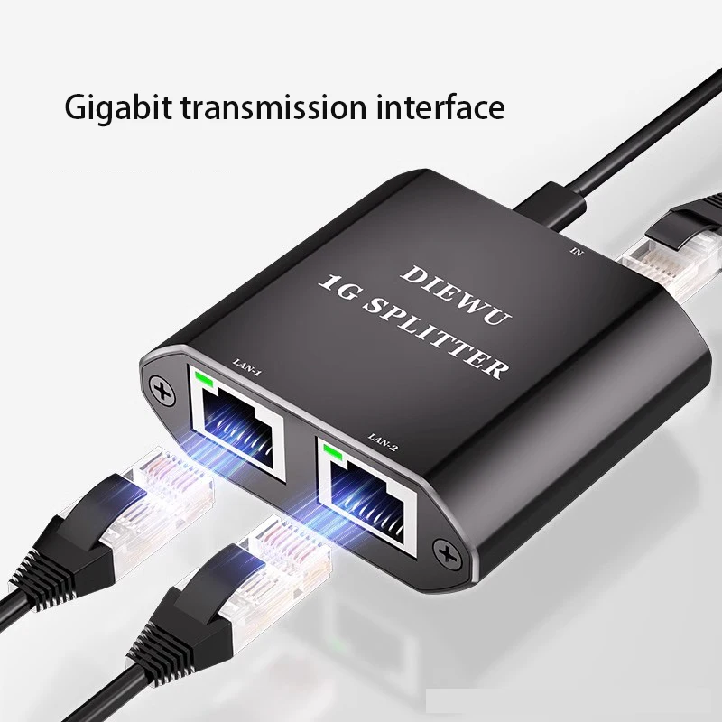 Dock station 1000Mbps RJ45 converter game Gigabit network cable splitter Adapter Network Splitter Cable Extender RJ45 Ethernet