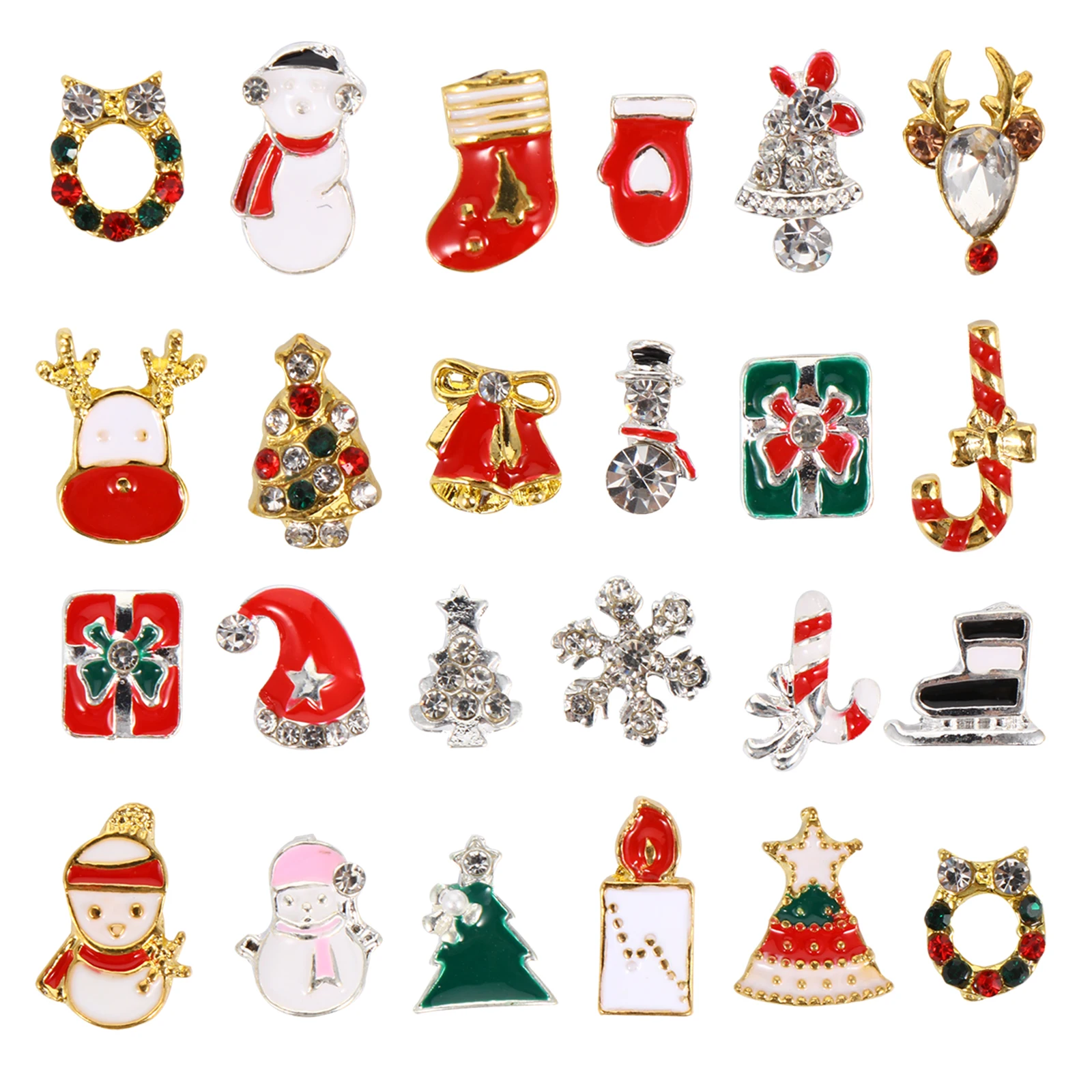 2 صناديق عيد الميلاد سبيكة مجوهرات أحجار الراين الملونة للأظافر الأحجار الكريمة عيد الميلاد الحلي بلينغ الديكور الكريستال #4