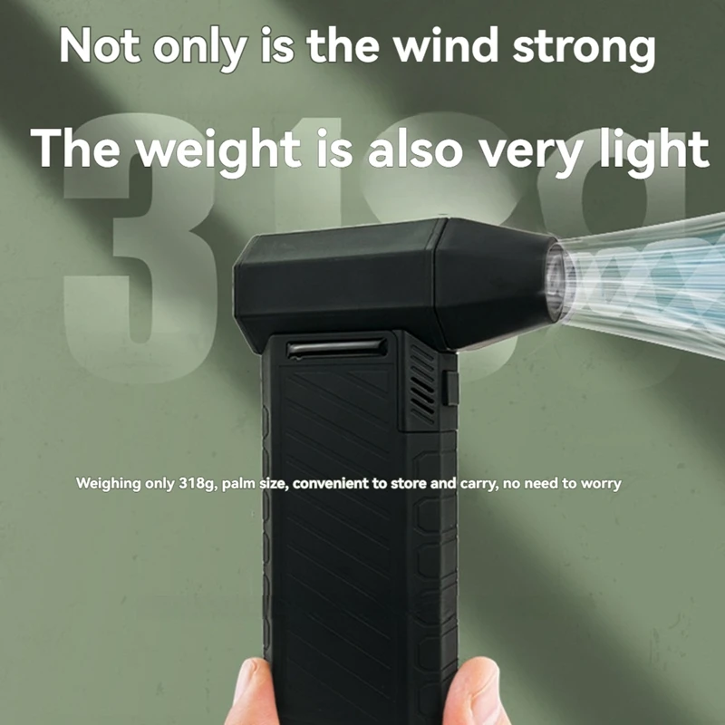 B58B-Mini Turbo Jet Fan 130000RPM Wind Speed Brushless Motor Handheld Duct Fan Turbo Jet Fan Blow Suck In One