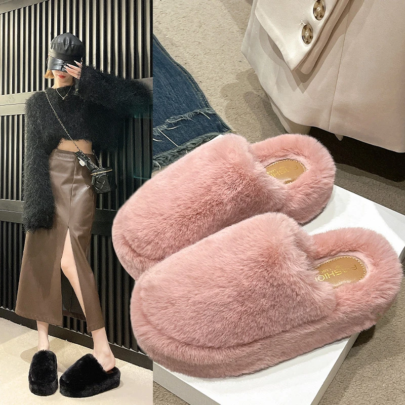 Женские удобные тапочки с мешком на носке, размер 35–42, новая универсальная повседневная и простая бордовая домашняя обувь на плоской подошве, обувь кюмера на толстой подошве