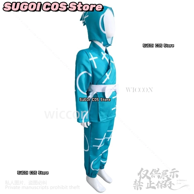 Anime Nintama Rantarou Cosplay Cartoon Uniform Japanese Ninja Blue Kimono Suit Kawaii Cute Hat Rantarou Halloween Suits