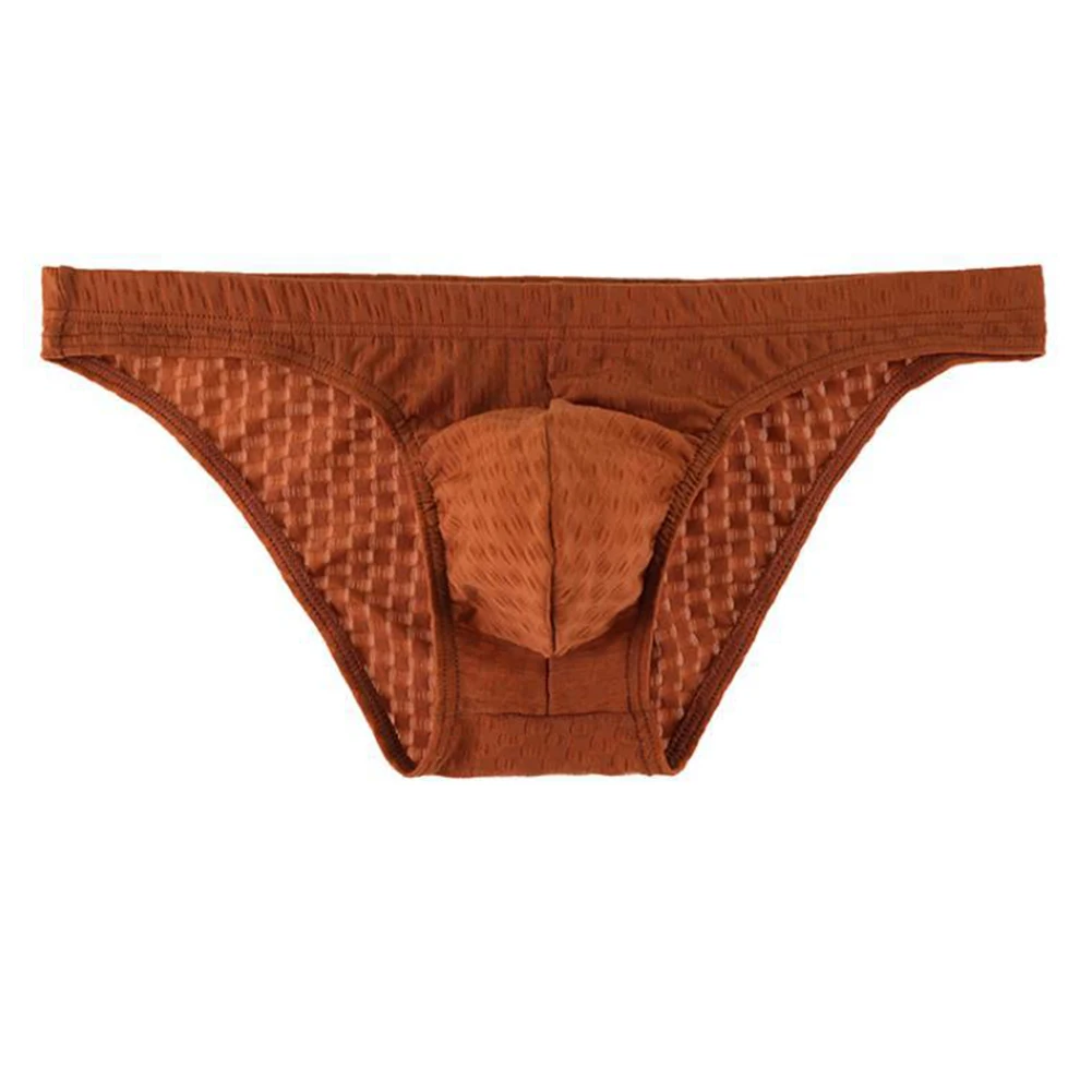 

Men Mesh Lantern Grid Brief Breathable U Convex Pouch Low Rise Lingerie Sexy Torys For Man Underwear Quick Dry Stretch Panties