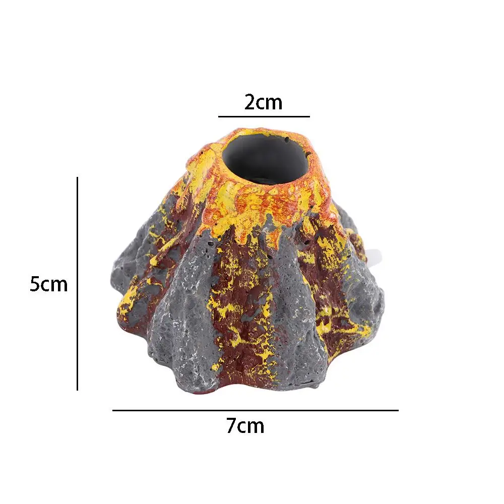 8.5*5.5cm Simulation Volcano Ornaments Creative Air Stone Micro-landscape High Quality Fish Tank Decor
