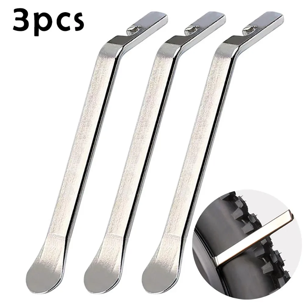 3pcs Motorcycle Bicycle Tire Changing Levers Tires Spudger Stainless Steel Spoon Tire Iron Rim Opener Lever Changer Repair Tool