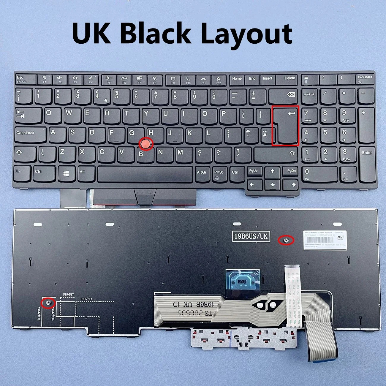 

Черная и американская клавиатура с подсветкой для Lenovo Thinkpad L15 Gen1 Gen2 Thor-105 Thor-106 серии