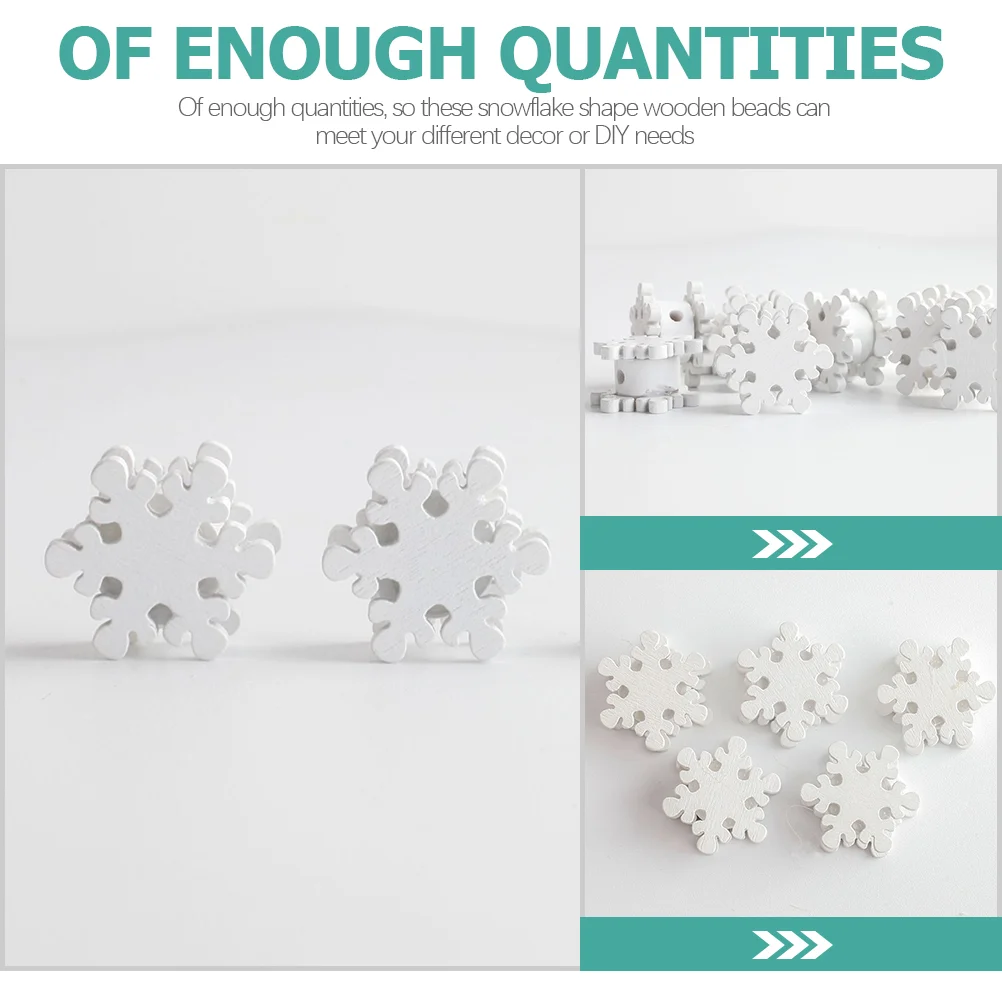 50 ชิ้นเกล็ดหิมะลูกปัด DIY เครื่องประดับหลวมกระจัดกระจาย Charms Multilayer Board หัตถกรรมไม้สําหรับงานฝีมือ Garland