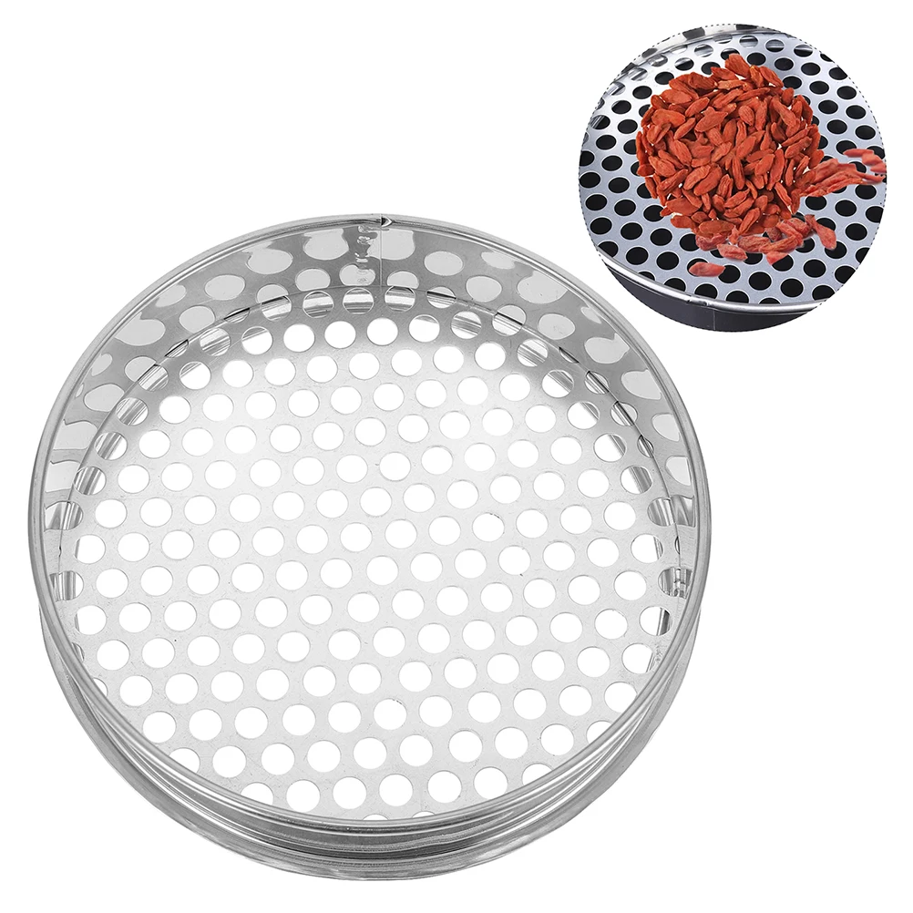 

2pcs Stainless Steel Round Hole Soil Sieve Garden Sifting Pan Manual Mesh Sifter For Planting Rocks Sand Filter Tool Home Use