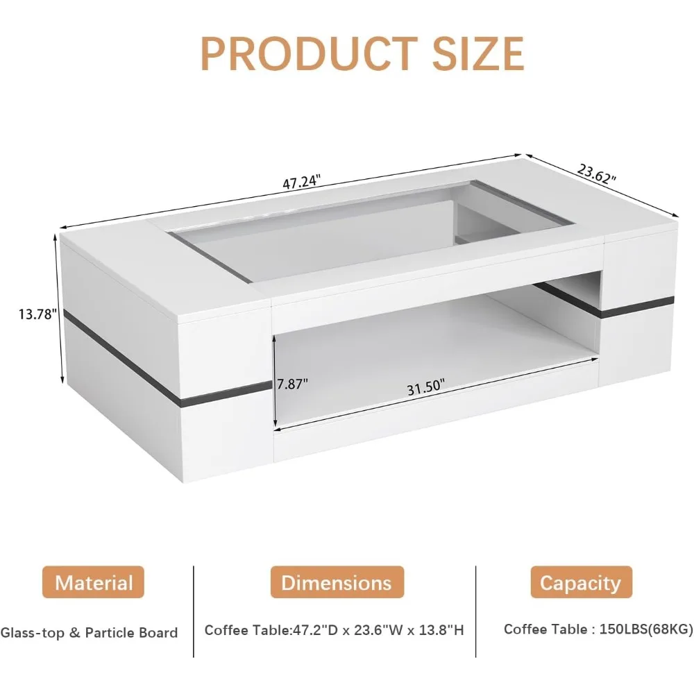 Thumbnail 2 - #2 Glass Top Coffee Tables Comparison Guide