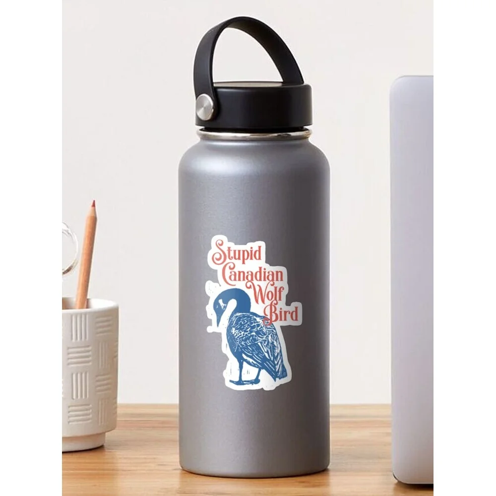 Stupid Canadian Wolf Bird Heated Rivalry 2025 Sticker For Laptop Decor Bedroom Car Cute Cartoon Art Fashionable Public Suitcase