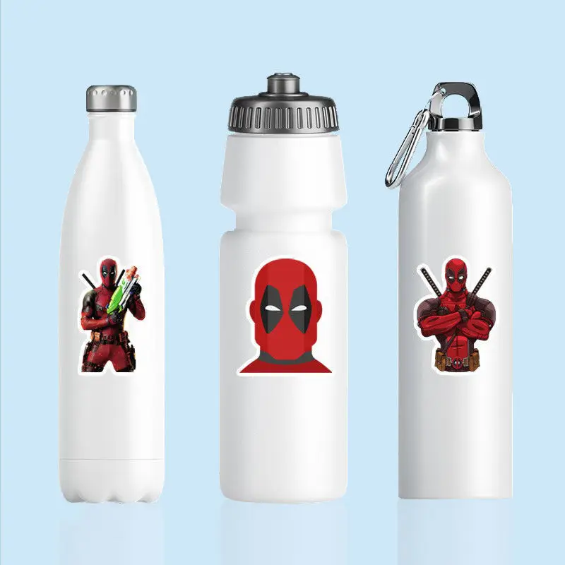 สติกเกอร์เคสโทรศัพท์มือถือลายการ์ตูนอนิเมะ Deadpool 50ชิ้นสติกเกอร์ตกแต่งโน้ตบุ๊คกีตาร์ขายส่ง