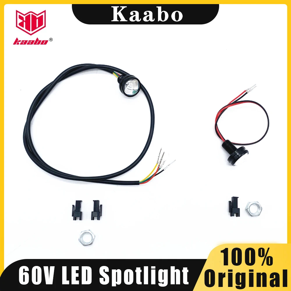 Original 60V LED Spotlight For Kaabo Mantis 10 E-Scooter Front Light Mantis8 Mantis10 Deck Brake Light spare parts accessories