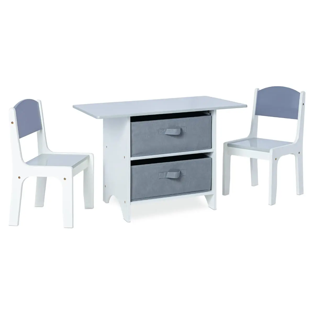 

Детский игровой стол и стул, деревянный набор с корзинами для хранения, художественный стол, игровой набор, мебель современного серого цвета