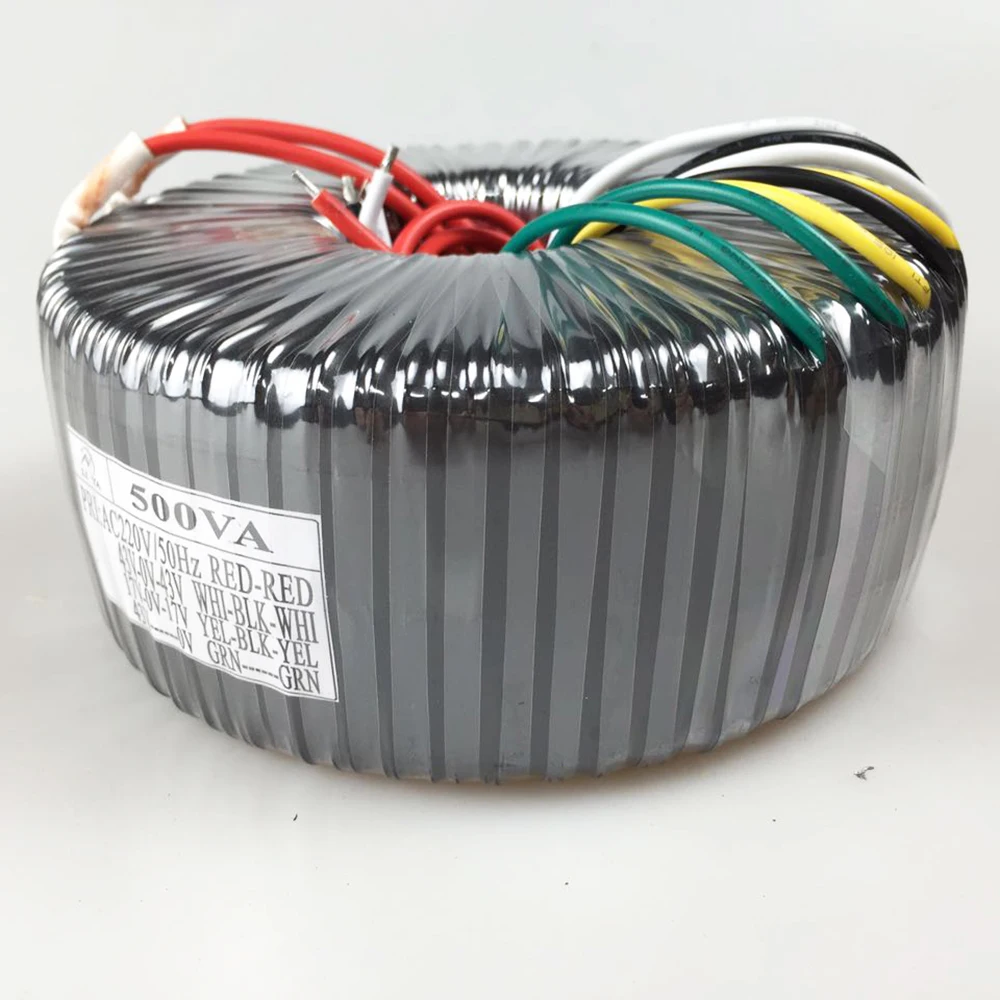 500W toroidal transformer 220V to dual 43V dual 17V43V AC toroidal power transformer amplifier power supply can be customized