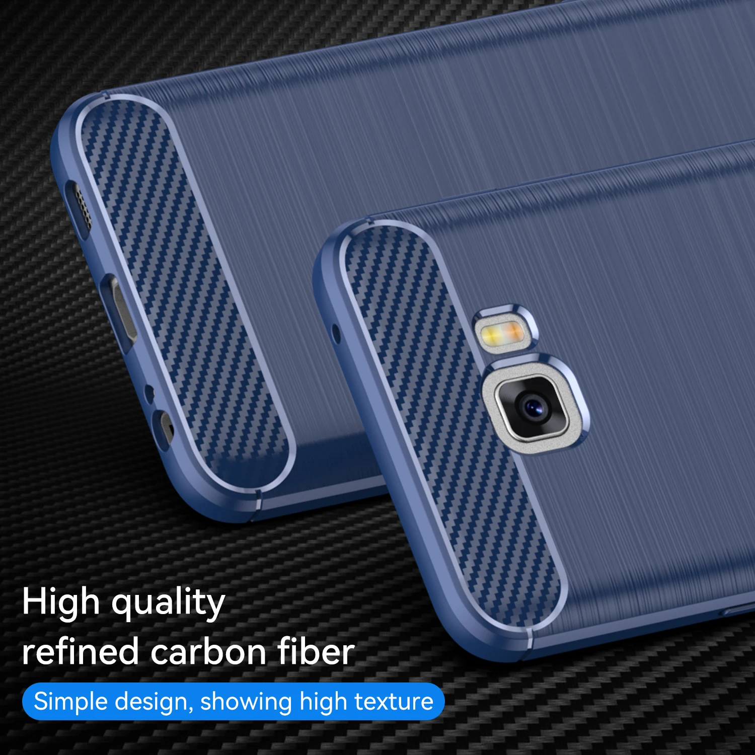 For Samsung Galaxy C7 Pro C8 C10 C7 2016 Silicone Case Carbon Fiber Cover for Galaxy c10 plus c7 2017 Soft Shockproof Matte Case