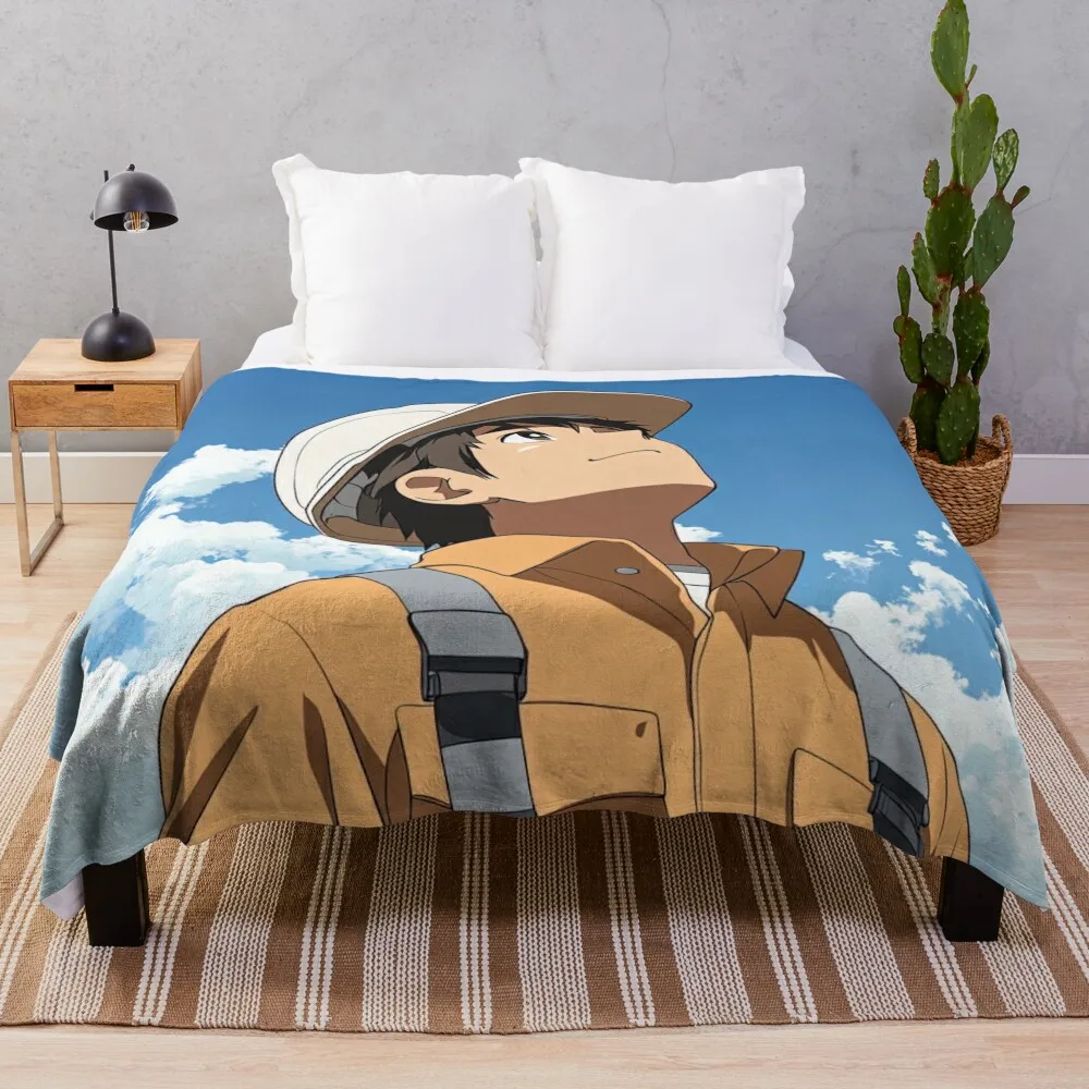 Construction worker Anime style Throw Blanket blankets ands Thermal sofa bed Thins Blankets