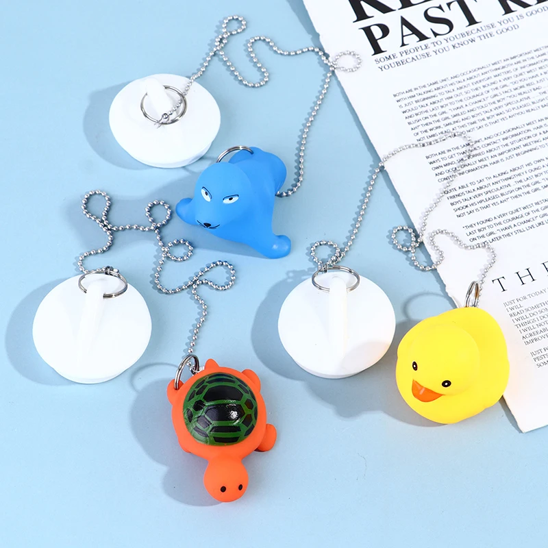 1Pc Cartoon Duck Waterproof Rubber Plug Creative Bathtub Sink Stopper 43-45mm