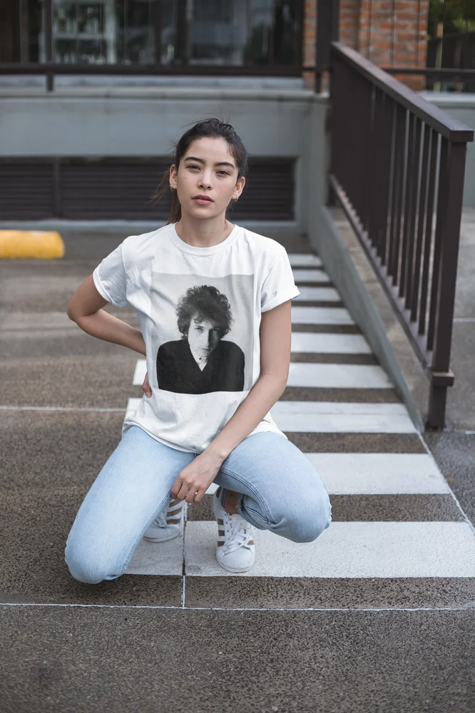 Bob Dylan Shirt Rock Band Tshirt Bob Dylan Poster Shirt Unisex Cotton Tee