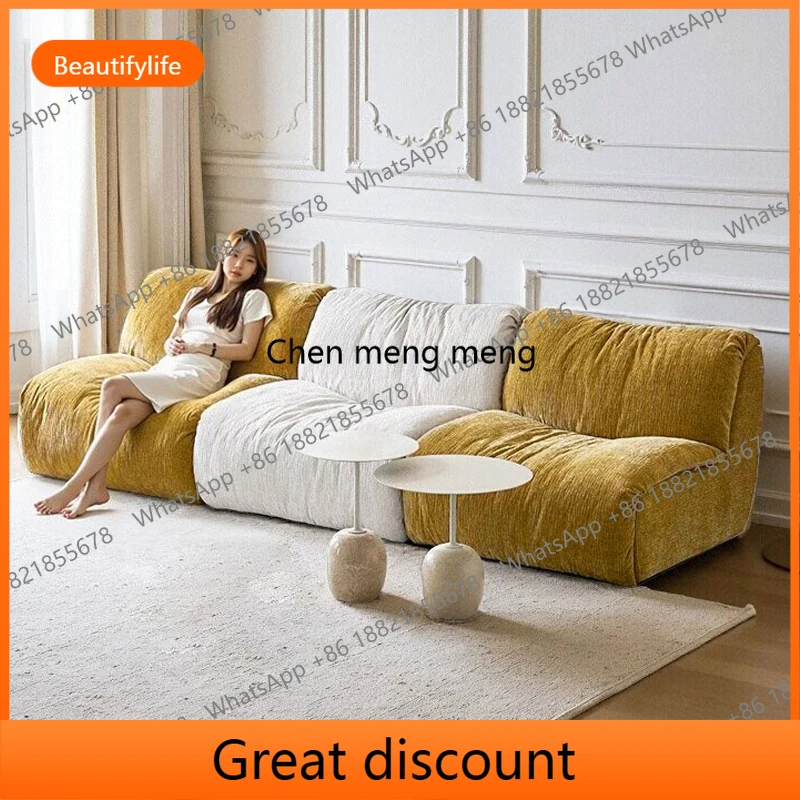 

D53 Design Puffs Living Room Sofas Individual Recliner Light Luxury Vintage Living Room Sofas Comfortable Muebles Home Furniture