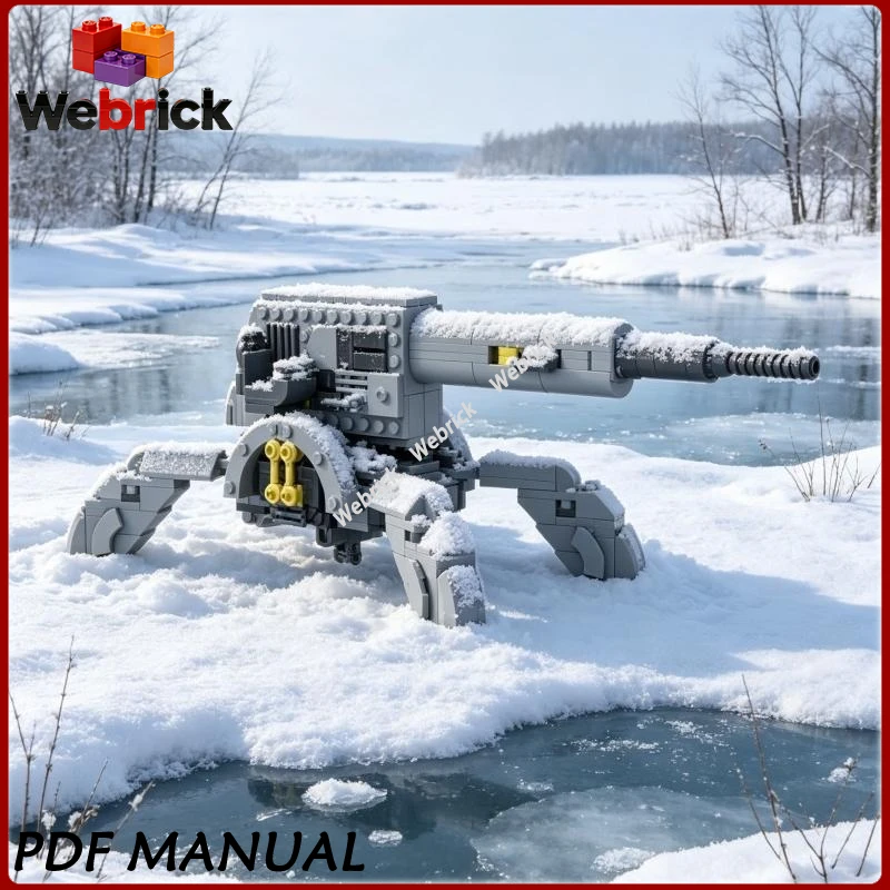 

Futuristic AV7 Anti Vehicle Cannon Building Blocks Sci fi Battle Structure Bricks Leisure Collection Toy
