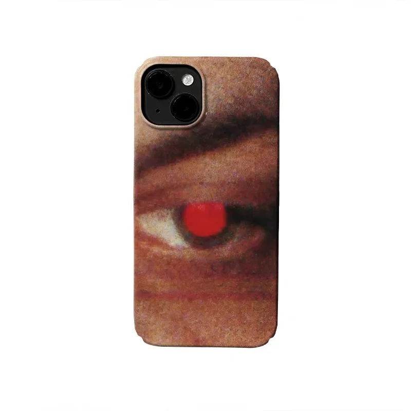 

Ins Red Eyes Oil Painting Art Phone Case for IPHONE 17 Air 16E 15 PROMAX 14 Plus 13 12 MINI 11 PRO 16Plus XR Acrylic Phone Cover