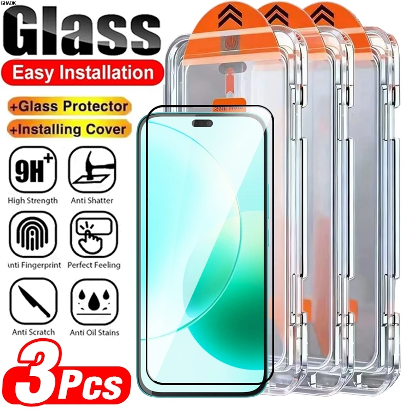 

Защитные пленки для Honor 400 Lite (HONOR400) с быстрой установкой, безворсовое закаленное стекло, противоударная пленка для Huawei Honor 400