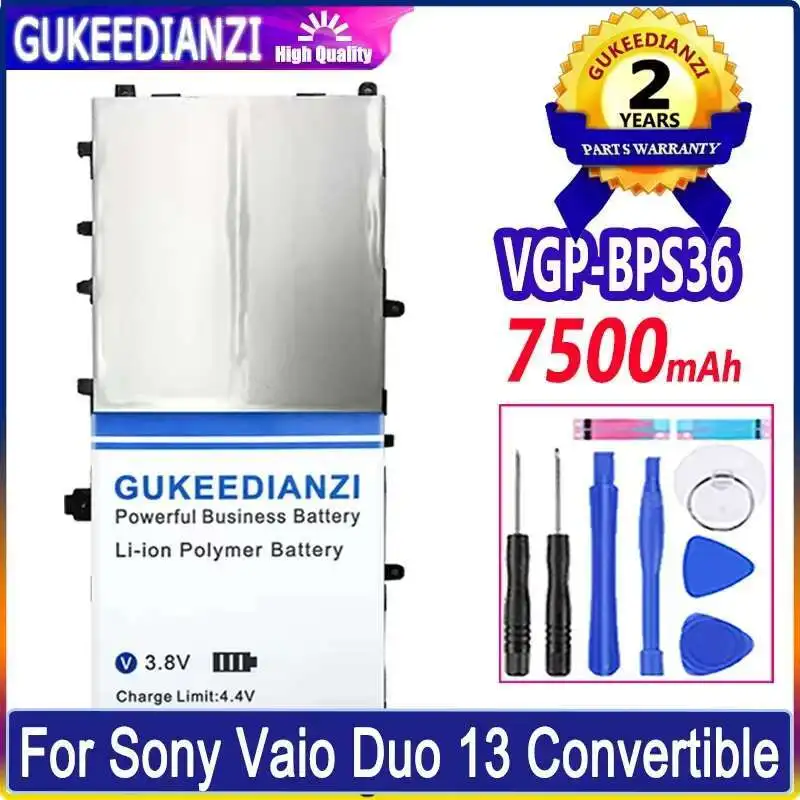 

Laptop Battery 7500Mah For Sony Vaio Duo 13 Duo13 Convertible Touch 13.3" SVD13211CG High Performance Vgp-BPS36
