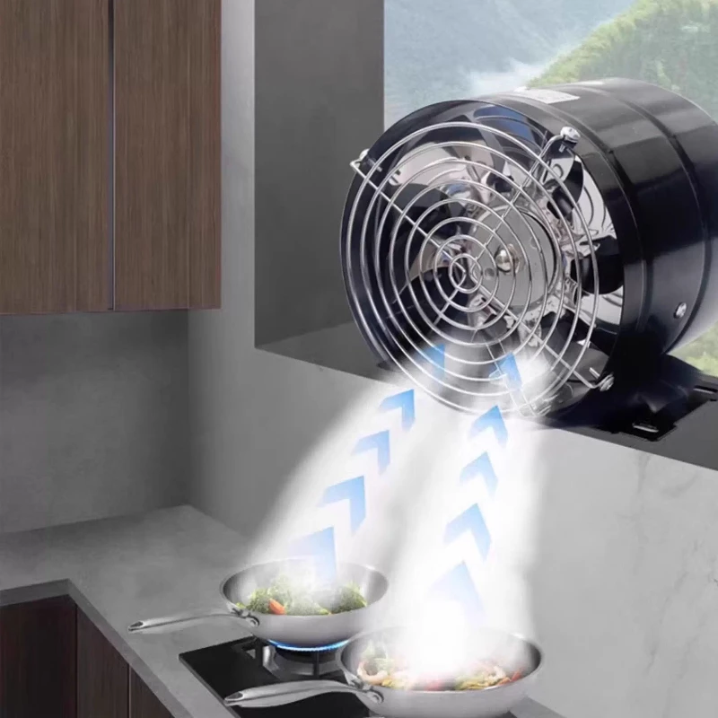 

‌Portable Kitchen Exhaust Fan for Outdoor BBQ:Smokeless Grill Ventilation, No-Installation Extractor, Rustproof Metal Range Hood