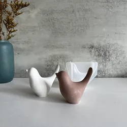 Bird Ornament Gypsum Plaster Molds DIY Handmade Home Decoration Craft Concrete Cement Mould Furniture 3D Bird Pouring Resin Mold