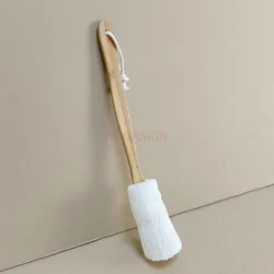 Factory Direct Bamboo Curved Handle Loofah Bar Bath Brush Back Bathing Cleaning Body Cleansing Loofahs Tool Stress Relax