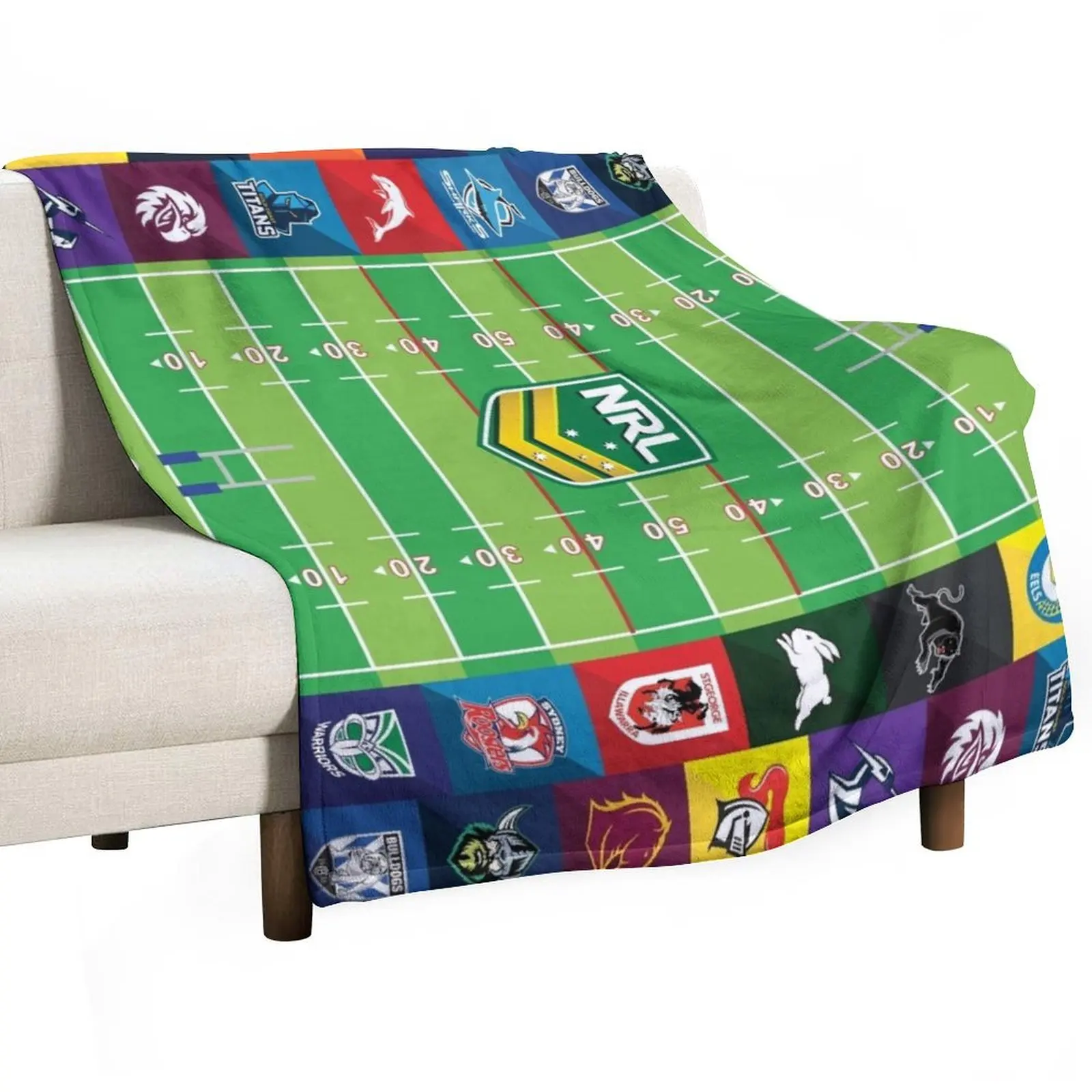 

nrl teams oval Throw Blanket for babies Decorative Throw Beach Blankets