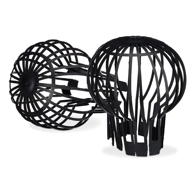 Black Plastic Gutter Balloon Protective Filter Flexible Downspout Filter for Most Home Downspout Garden Filter