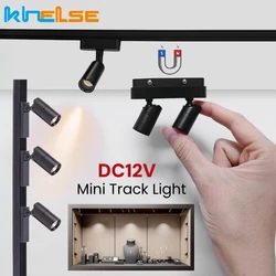 DC12V Mini LED Showcase Cabinet Lamp Magnetic Rail Jewelry Display Lamp Suface Mounted Exhibition Wardrobe Track Lighting System